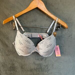 Juicy Couture grey Women's push up bra